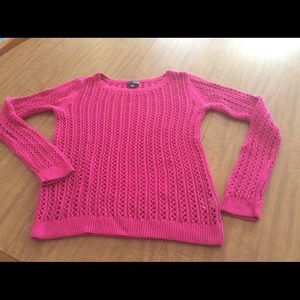 Open weave raspberry sweater (ana A New Approach)